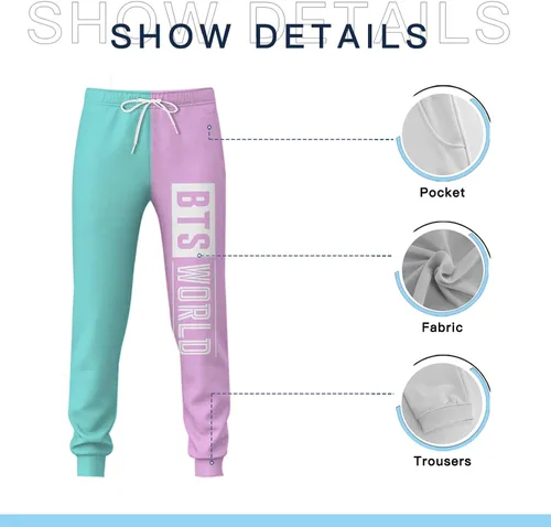 Miniatura 4 de Bxjirdcip Conjunto de sudadera con capucha y pantalón para hombre y mujer con estampado 3D unisex