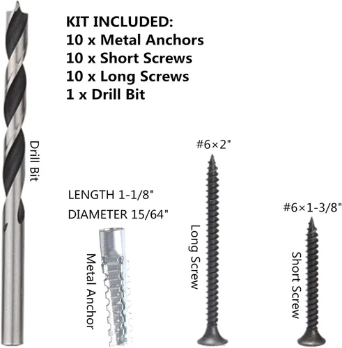 Miniatura 5 de Kit de reparación de jamba de refuerzo de hardware de seguridad de puerta de tornillo, excelente solución para bisagra de puerta pelada, reparación