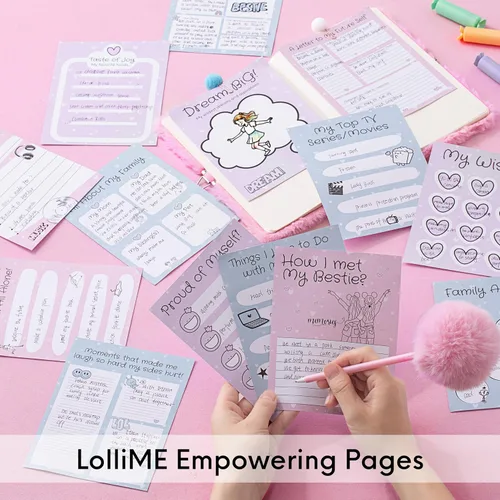 Miniatura 4 de HAPPY LOLLI Pink LolliME - Kit de diario de bricolaje para adolescentes y niñas de 8 a 14 años, regalo de cumpleaños, juego de diario con cerradura