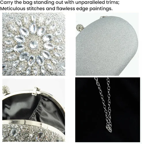 Miniatura 5 de Bolso de mano para mujer, bolso de mano para boda, fiesta, graduación, fin de semana, cóctel, regreso a casa, regalos para mujeres