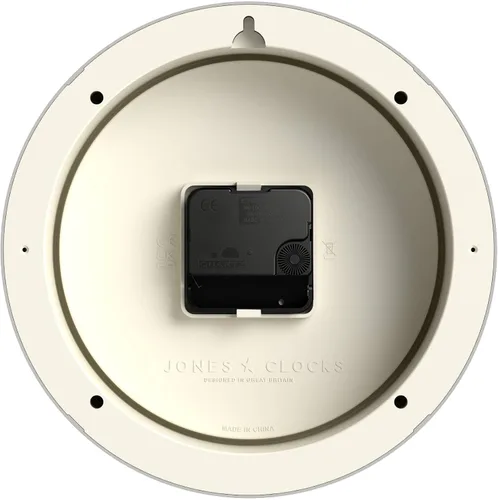 Miniatura 6 de JONES CLOCKS® Reloj de pared Fuze Reloj redondo pequeño Beige Diseño moderno juguetón con presencia escultórica suave Ideal para cocinas