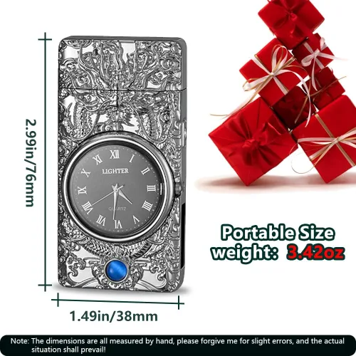Miniatura 4 de SKRFIRE Encendedor de Plasma Recargable a Prueba de Viento, Encendedor Eléctrico USB Sin Llama, Encendedor de Doble Arco con Chip Inteligente