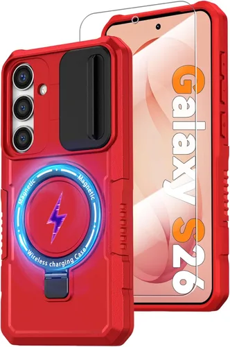 Miniatura 96 de Funda magnética para Samsung Galaxy Note 20 Ultra con soporte de anillo [con protector de pantalla] [Compatible con carga inalámbrica MagSafe] Funda