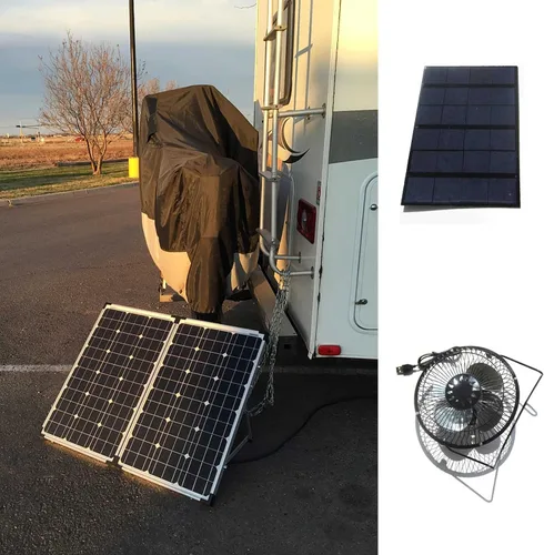 Miniatura 6 de Ventilador de escape solar de 5 W para ventilador de cobertizo, kit de ventilador solar impermeable para gallinero, casas de mascotas y ventanas