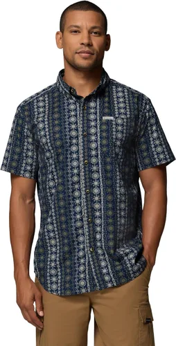 Miniatura 6 de Columbia - Camisa de manga corta para hombre Rapid Rivers con estampado, con cómodo elástico Colegial Navy Outback
