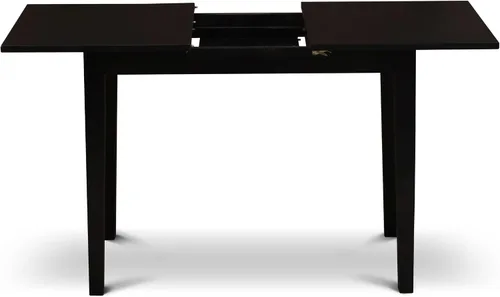 Miniatura 12 de East West Furniture NFAS3-BLK-09 - Juego de mesa de cocina de 3 piezas, incluye una mesa de madera y 2 sillas acolchadas de tela de poliéster azul