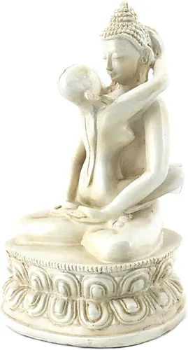 Bellaa 22166 Estatua de Buda Yab Yum Shakti Abrazo Tantra Sabiduría y Compasión Esculturas Tantra Consorte Arte budista tibetano de la India, Bután,