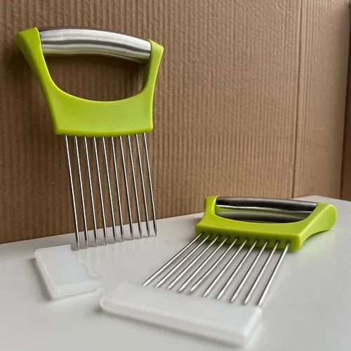 Miniatura 3 de 2 soportes para cortar cebolla, herramienta de corte de verduras de primera calidad para papa y tomate, herramienta auxiliar de cortador