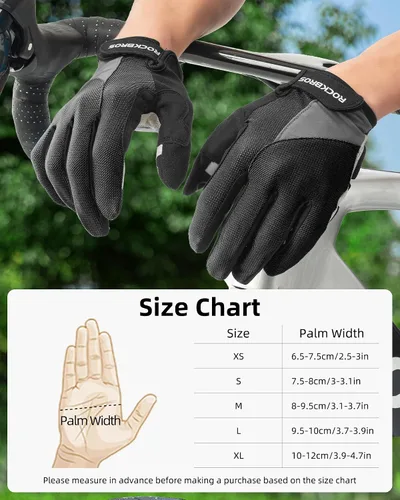 Miniatura 2 de ROCKBROS Guantes de ciclismo para hombres y mujeres Guantes transpirables de gel para bicicleta de montaña Guantes de ciclismo antideslizantes
