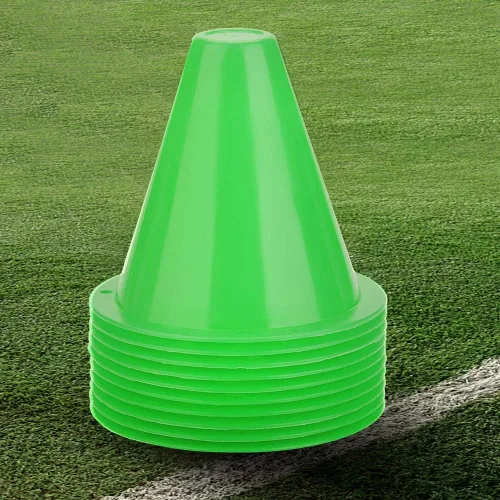 Miniatura 4 de Conos de fútbol, 10 unidades de plástico de polietileno, conos de marcador de fútbol, conos de baloncesto de fondo cuadrado, conos deportivos