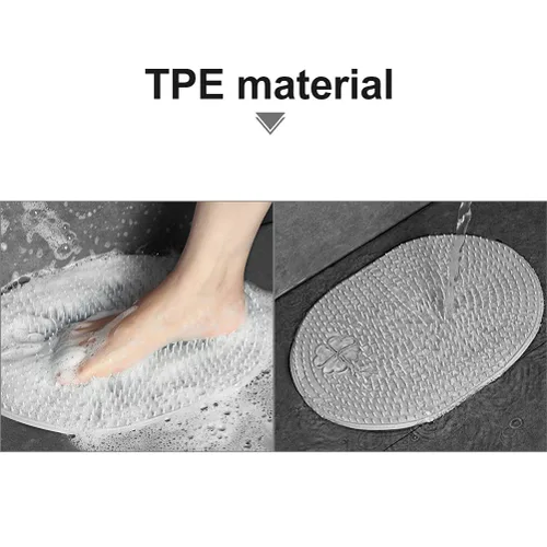Miniatura 5 de 1 alfombrilla de suelo para ducha, limpiador de pies, limpiador de pies, limpiador de pies, masajeador de pies, limpiador de pies, limpiador de Gris