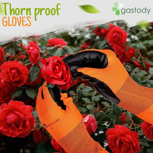 Miniatura 3 de Guantes de jardinería de manga larga para mujeres y hombres, guantes de jardín de puño largo, multiusos, resistentes para exteriores e interiores