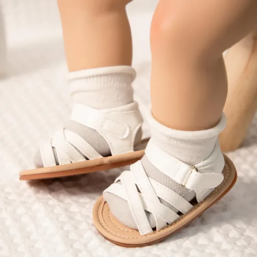 Miniatura 129 de Meckior Sandalias de verano con punta abierta y suave de piel sintética para bebés y niñas pequeñas