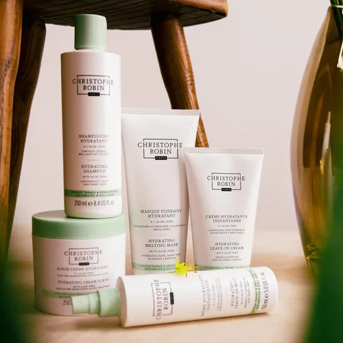 Miniatura 6 de Christophe Robin Champú hidratante con aloe vera, ligero, ultrahidratante, para cabello seco y opaco, 8.4 onzas líquidas