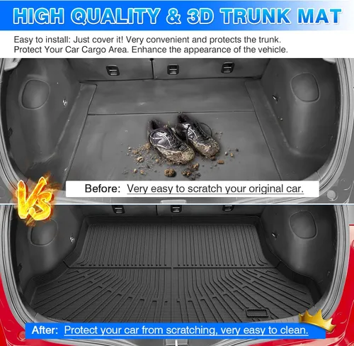 Miniatura 6 de Civic Cargo Liner - Alfombrilla para maletero para Honda Civic 2006-2011, alfombrilla de carga para todo tipo de clima para accesorios cívicos