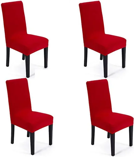 Miniatura 13 de Funda protectora de tela de elastano elástica extraíble y lavable para silla de comedor (color aguamarina, 6)