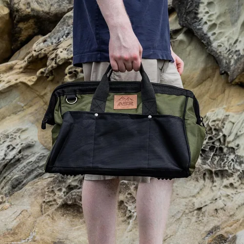 Miniatura 4 de ASR Outdoor Kit de equipo de Rockhounding para principiantes de 40 piezas con bolsa de herramientas, cinceles, martillo de selección de rocas