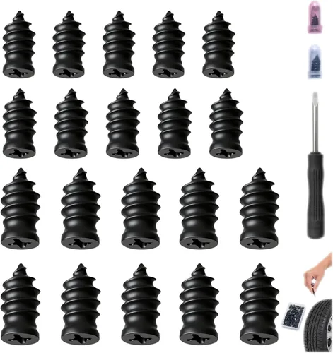 Kit de clavos de goma para reparación de neumáticos con 2 tamaños, tapones de reparación de neumáticos para automóvil, motocicleta, camión,
