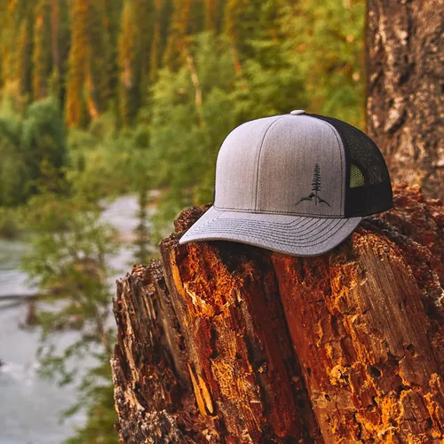 Miniatura 8 de LARIX - Gorra de camionero Tamarack Mountain (forro de sombrero sin sudor incluido)