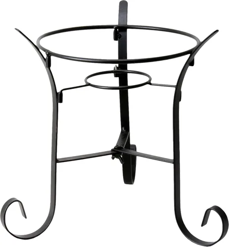 Alpine Corporation Soporte de Metal de 10 Pulgadas de Alto se Ajusta a un Globo de Contemplación de 8 o 10 Pulgadas, Negro