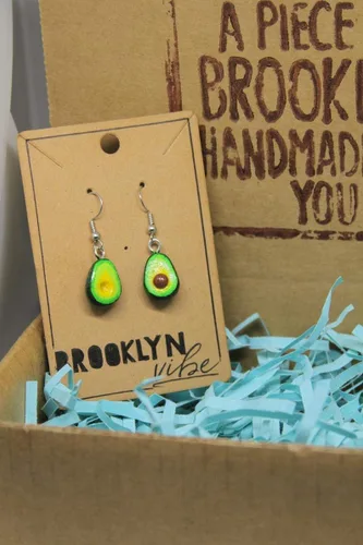 Miniatura 2 de Aretes de aguacate Pequeños colgantes de gaucamole para amantes de la comida y tostadas de aguacate