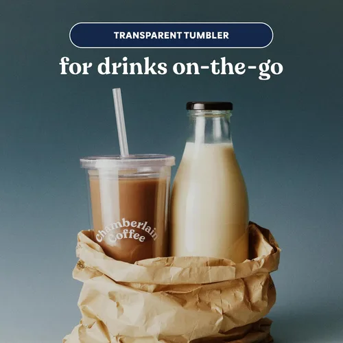 Miniatura 3 de Chamberlain Coffee Vaso transparente para matcha y café – Vasos transparentes con tapa y pajilla, vasos de plástico de 24 onzas con tapas, doble