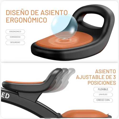 Miniatura 6 de SEREED Triciclo para niños con iluminación colorida para niños de 2 a 5 años, triciclo con asiento y manillar ajustables, cesta extraíble, idea