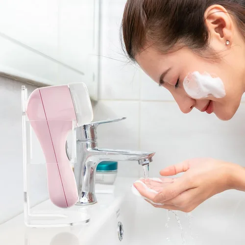 Miniatura 6 de Beautyflier Soporte eléctrico para fregar la cara, soporte acrílico transparente compatible con el limpiador de limpieza Clarisonic Mia 2, ideal