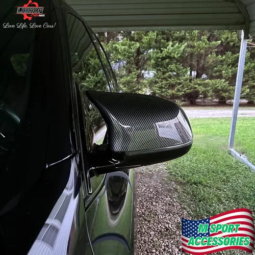 Miniatura 7 de M Style Fundas de Espejo Lateral de Coche Reemplazo para BMW X5 F15 X3 F25(LCL) X4 F26 M40i X6 F16 2013-2018 Accesorios de Fibra de Carbono Exterior