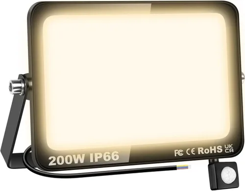 Miniatura 10 de Willpower Reflector LED con sensor de movimiento, luces de seguridad para exteriores de 10 W, 1000 lúmenes, lámpara exterior de 4000 K, luz blanca