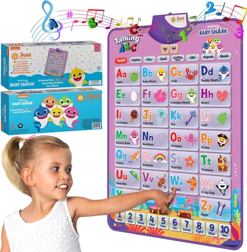 Pinkfong BabyShark - Juguete de aprendizaje del alfabeto y números para niñas, edición rosa, tapete musical oficial de PinkFong | Los mejores