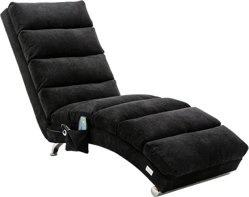 Miniatura 11 de Chaise Lounge de lino para interiores con función de masaje eléctrico, moderna silla reclinable para oficina, sala de estar o dormitorio