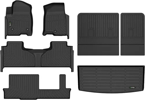 Miniatura 78 de HAFIDI® - Tapetes para auto con almacenamiento debajo del asiento, para todo clima, antideslizantes, de elastómero termoplástico, para la primera