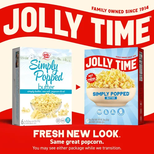 Miniatura 9 de JOLLY TIME Simply Popped Palomitas de maíz naturales para microondas, aceite de palma y granos de maíz pop sin OMG
