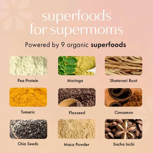 Miniatura 9 de Boobie Body - Polvo de proteína de superalimento para embarazo y posparto, sabor vainilla chai 19g de proteína Seguro para la lactancia