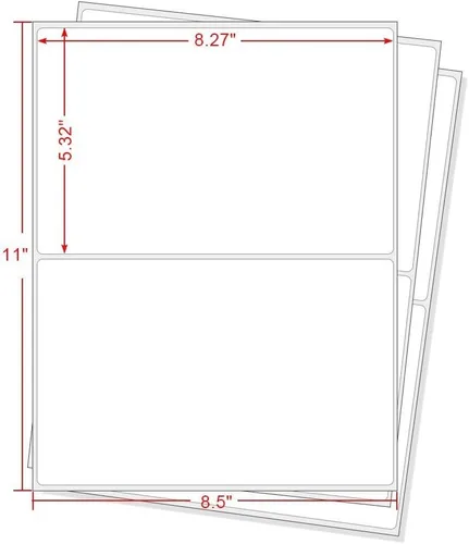 Etiquetas autoadhesivas de dirección de envío de 8.5 x 5.5 pulgadas para impresora láser e inyección de tinta, esquina redondeada (5000 hojas, 10000