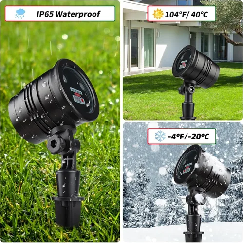Miniatura 4 de Proyector de luces láser de Navidad para exteriores: impermeable al aire libre decoraciones de Navidad luz láser, luces de Navidad de proyección