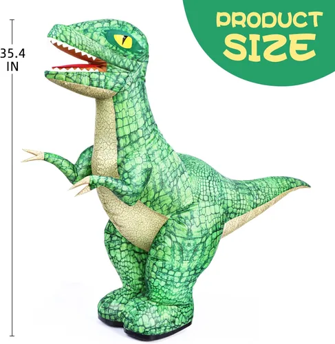 Miniatura 3 de Jovow Juguete inflable de dinosaurio con control remoto de 2.4 GHZ para niños, dinosaurio de juguete eléctrico con rotación de 360°, hacia adelante