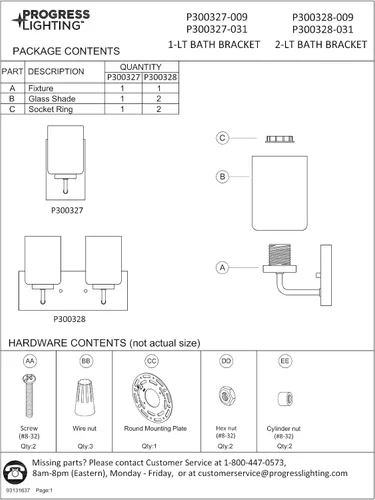Miniatura 9 de Progress Lighting P300327-031 Merry Bath & Vanity, negro