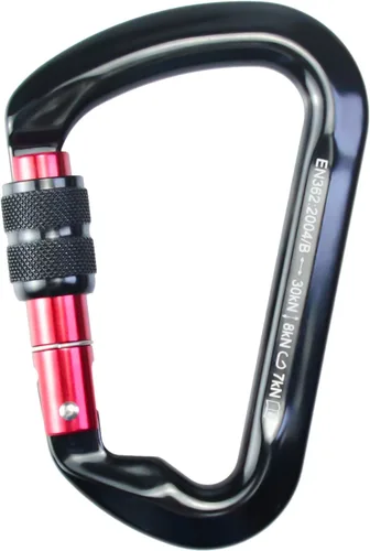Miniatura 2 de SEPEAK UIAA - Mosquetón de escalada con bloqueo de 30 kN, clip profesional para puerta de tornillo resistente para escalada al aire libre
