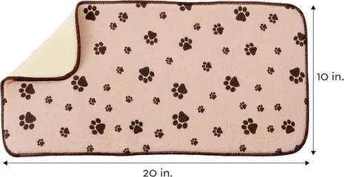 Miniatura 3 de Kitchen Basics microfibra Pet Bowl anti-deslizamiento Mat – Beige – 10" x 20", Marrón topo