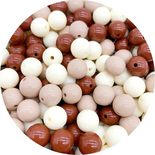 Miniatura 40 de BONNY BOXX 2000 piezas 4 mm cuentas redondas de acrílico de zafiro suave, bolas de plástico de chicle de burbujas, cuentas gruesas de bolas