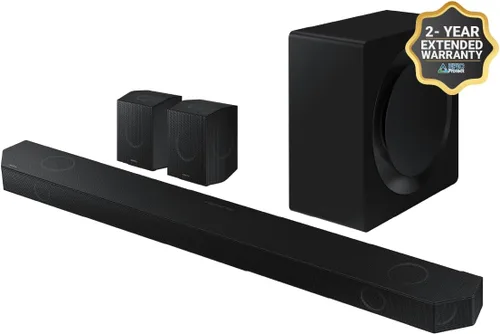 Miniatura 2 de Samsung Barra de sonido Q990D de 11.1.4 canales con audio Dolby Atmos inalámbrico, altavoz trasero incluido HW-Q990D/ZA (modelo 2024) + más 2 años