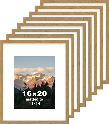 Miniatura 45 de FrameWorks Marcos de fotos clásicos de madera 4 x 6 con vidrio templado, roble natural, paquete de 6 Roble natural-6