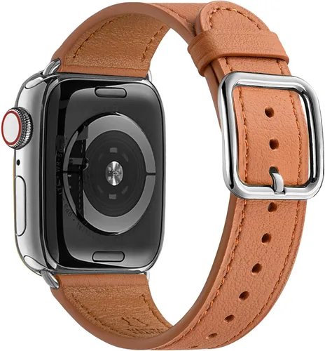 Miniatura 44 de MNBVCXZ Correas de cuero compatibles con Apple Watch para mujeres, correa de repuesto genuina para iWatch Series 11 10 9 8 7 6 5 4 3 2 1 SE 3 SE 2
