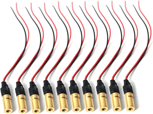 Miniatura 6 de módulo láser de luz roja 650nm módulo láser industrial longitud focal ajustable 0.244 in (punto-2packs)