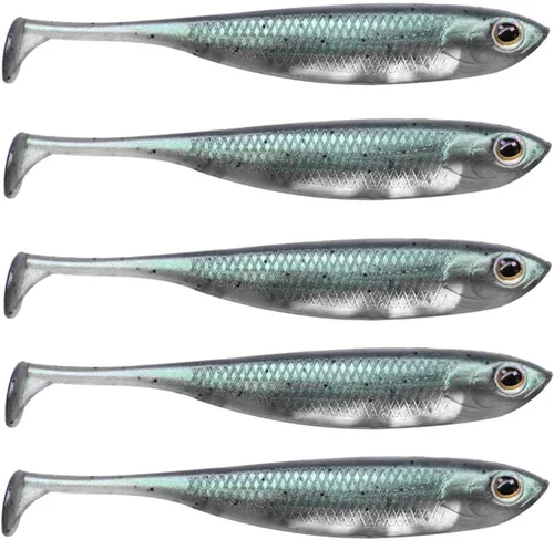 Miniatura 9 de QualyQualy Cebo de plástico suave Swimbait Paddle Tail Shad Lure Soft Bass Shad Bait Shad Minnow Paddle Tail Cebo de natación para Bass Trucha 2#
