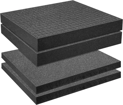Miniatura 8 de DECOHS 4 Piezas de Espuma Pick and Pluck - Inserto de Espuma Separable de 16 x 12 x 2 Pulgadas - Láminas de Espuma Pre-Cubicadas Pluck con Base