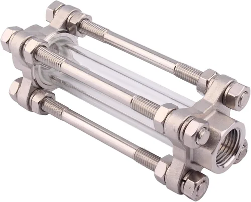 Miniatura 3 de DERNORD Vidrio de visión en línea con rosca hembra, flujo sanitario de vista recta, construcción en SUS316, 1/2" NPT hembra