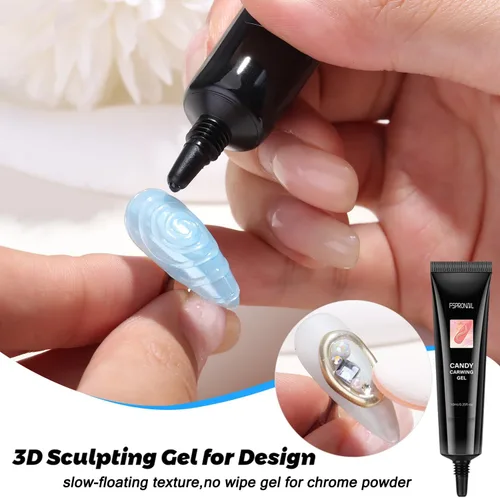 Miniatura 4 de Kit de polvo de uñas cromado, 10 colores dorado, plateado, bronce, efecto espejo metálico, polvo cromado con gel de escultura 3D de 0.35 oz (10 g)